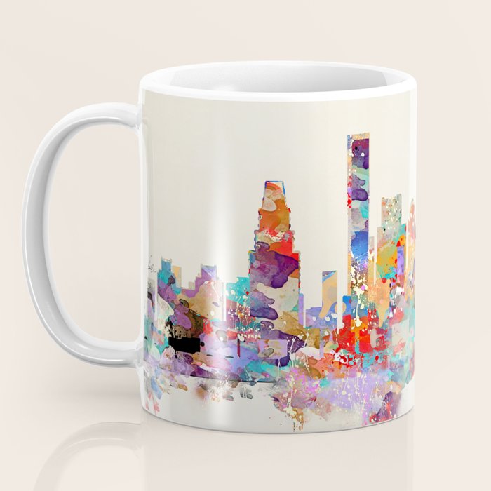Boston city watercolor Coffee Mug Gallery Image 3