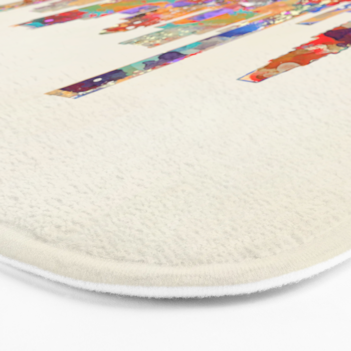 Boston city watercolor Bath Mat Gallery Image 3