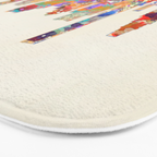 Boston city watercolor Bath Mat Gallery Image 3