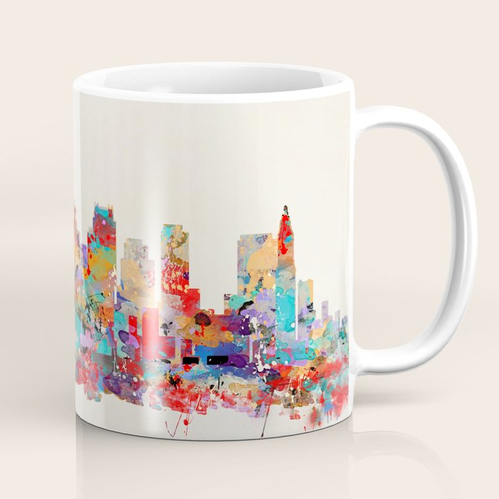 Boston city watercolor Coffee Mug Gallery Image 1