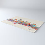 Boston city watercolor Rug Gallery Image 3