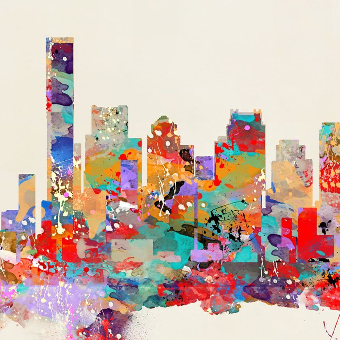Boston city watercolor Coffee Mug Gallery Image 2