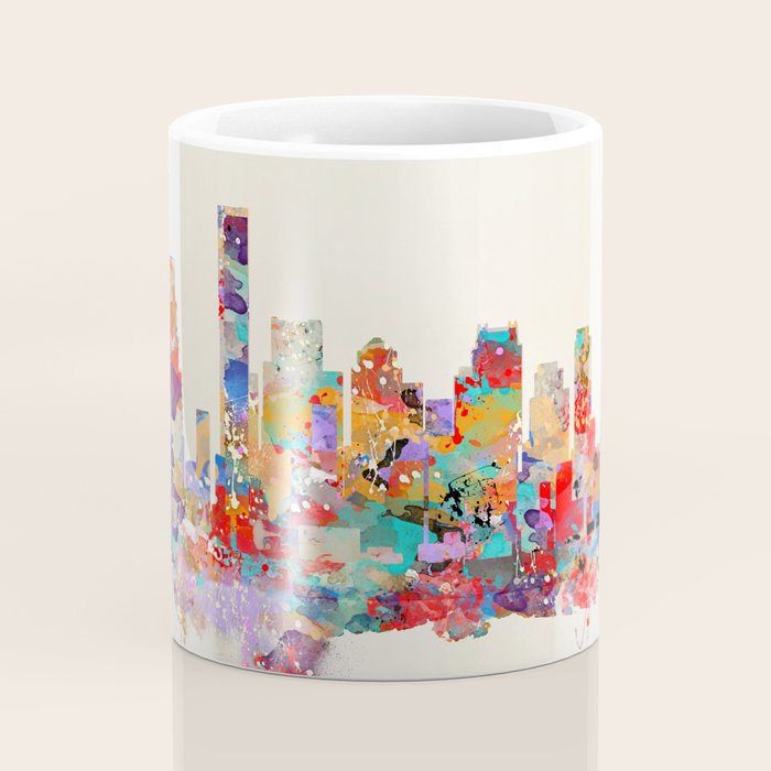 Boston city watercolor Coffee Mug Gallery Image 4