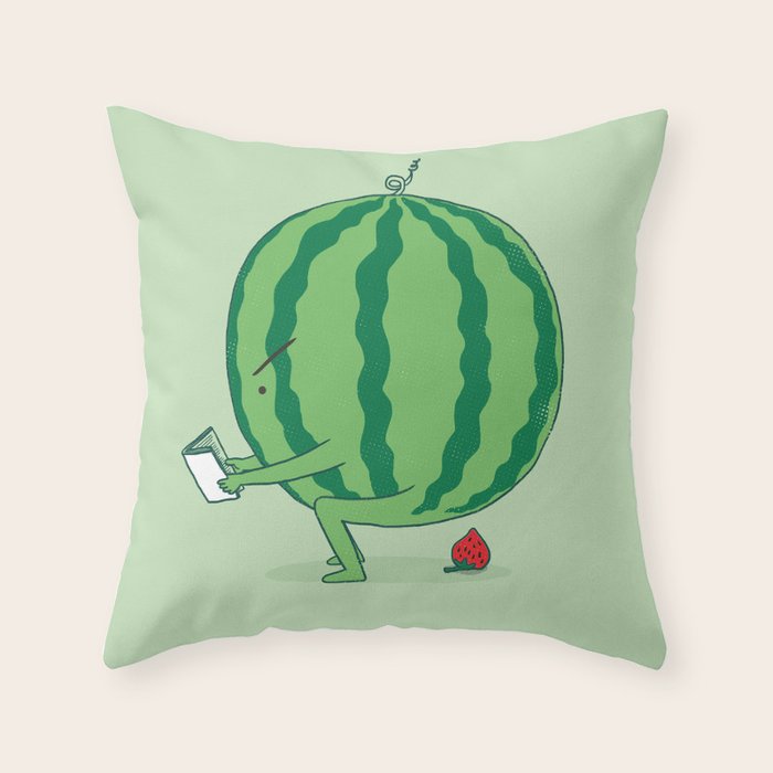 The Making of Strawberry Throw Pillow Gallery Image 1