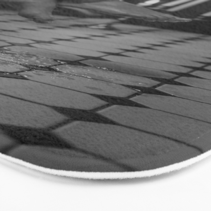 Let it all hang out; female portrait with candles in the bathtub black and white photograph - photography - photographs Bath Mat Gallery Image 3