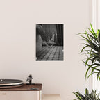 Let it all hang out; female portrait with candles in the bathtub black and white photograph - photography - photographs Poster Gallery Image 2