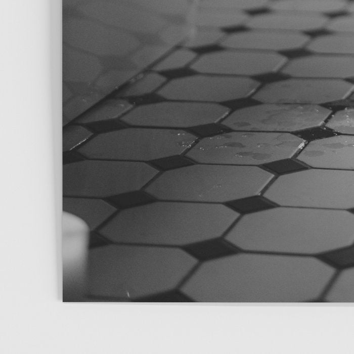 Let it all hang out; female portrait with candles in the bathtub black and white photograph - photography - photographs Poster Gallery Image 3