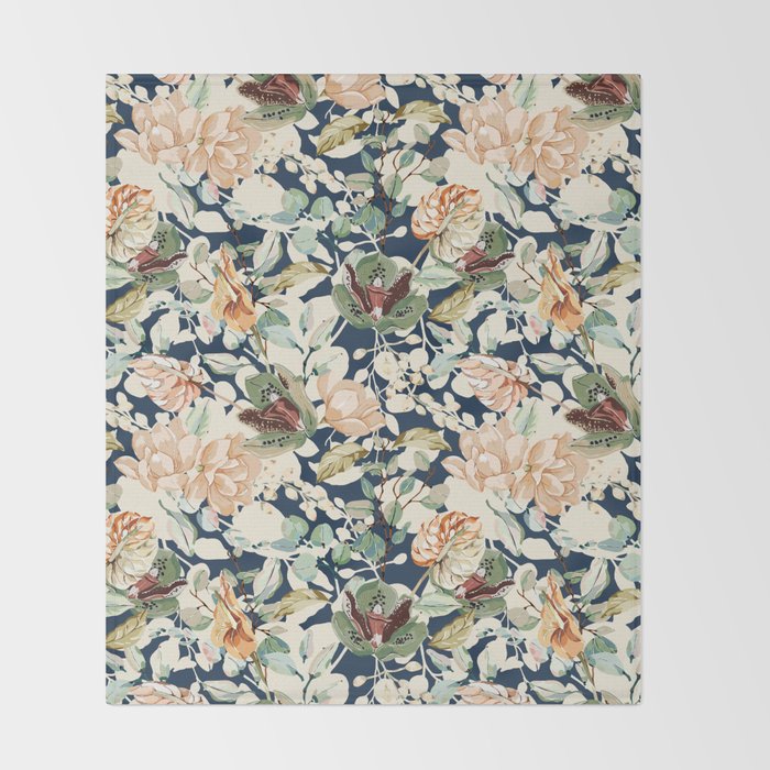 Lush colorful exotic garden D Throw Blanket Gallery Image 2