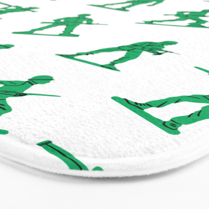 Retro toy soldier cartoon pattern Bath Mat Gallery Image 3