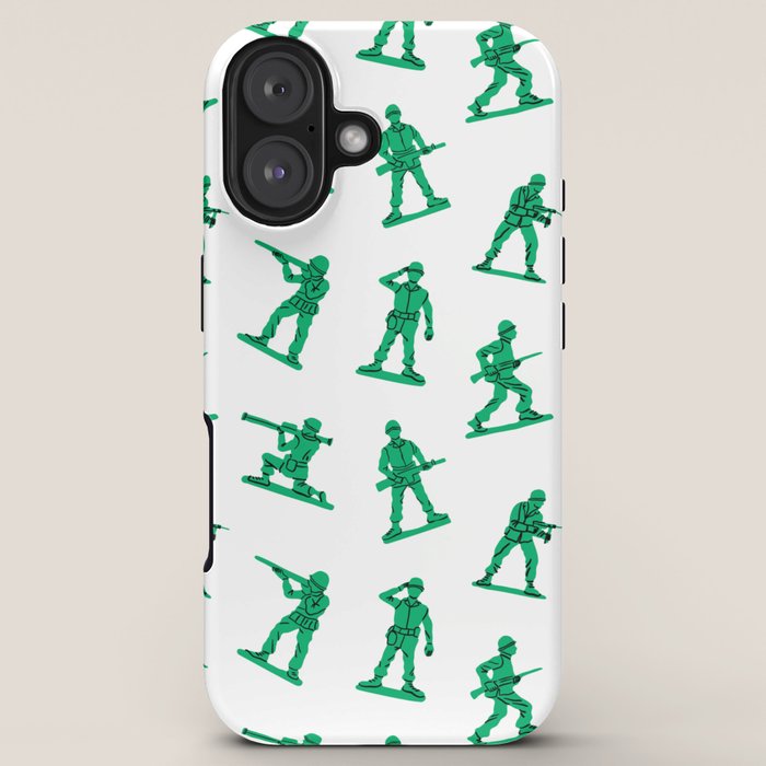 Retro toy soldier cartoon pattern iPhone Case Gallery Image 5