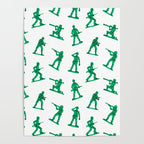 Retro toy soldier cartoon pattern Poster Gallery Image 4