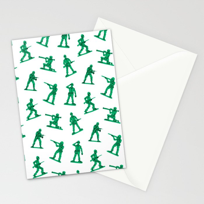 Retro toy soldier cartoon pattern Stationery Card Gallery Image 2