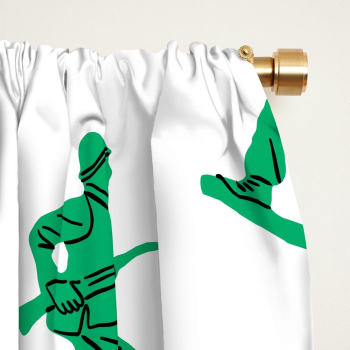 Retro toy soldier cartoon pattern Window Curtain Gallery Image 2