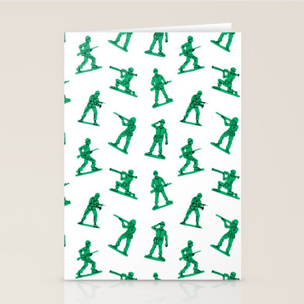 Retro toy soldier cartoon pattern Stationery Card Gallery Image 2
