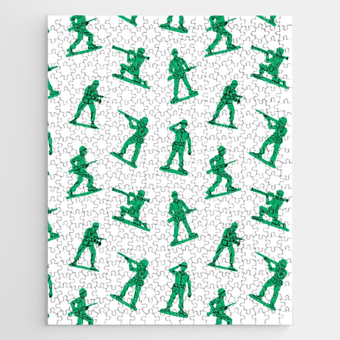 Retro toy soldier cartoon pattern Jigsaw Puzzle Gallery Image 1