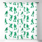 Retro toy soldier cartoon pattern Window Curtain Gallery Image 5