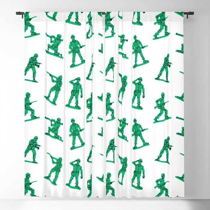 Retro toy soldier cartoon pattern Window Curtain Gallery Image 5