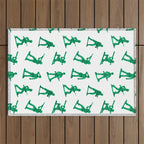 Retro toy soldier cartoon pattern Outdoor Rug Gallery Image 1