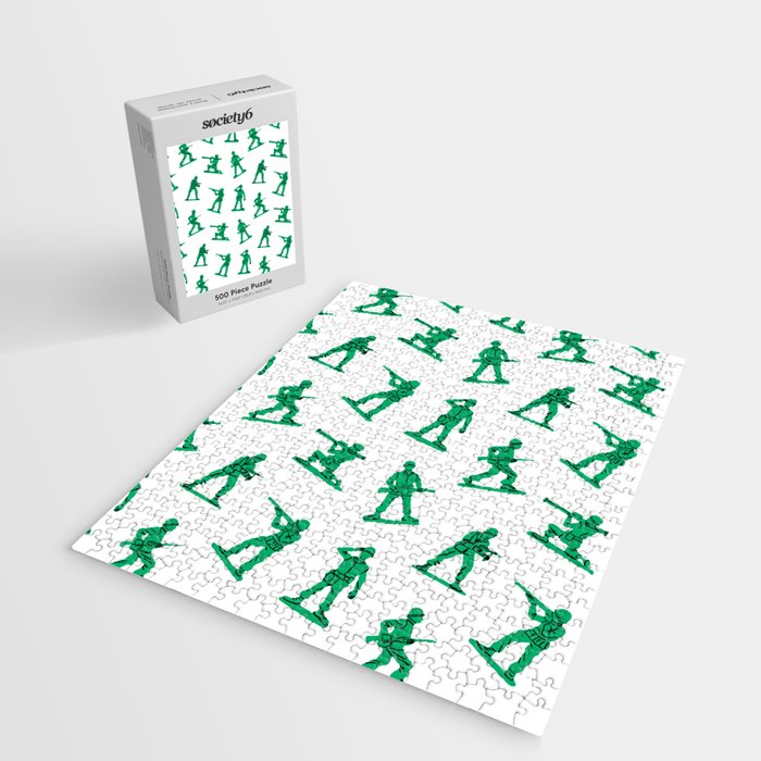 Retro toy soldier cartoon pattern Jigsaw Puzzle Gallery Image 2