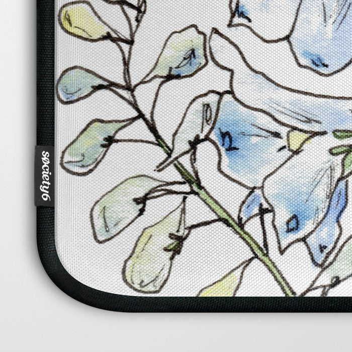Blue Delphinium Flowers Laptop Sleeve Gallery Image 3