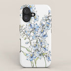 Blue Delphinium Flowers iPhone Case Gallery Image 1