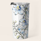 Blue Delphinium Flowers Travel Mug Gallery Image 3