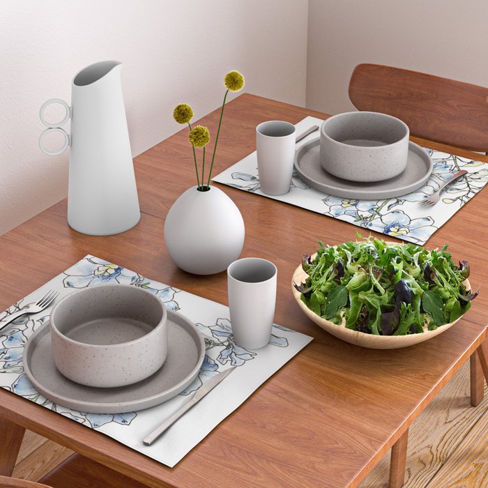 Blue Delphinium Flowers Placemat Gallery Image 2