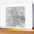 Minneapolis White Map Wall Mural Gallery Image 2