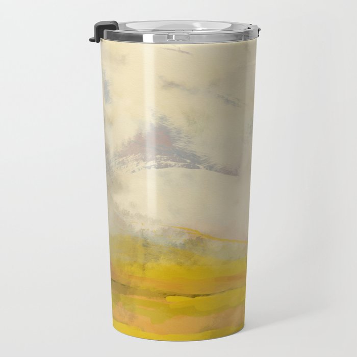 the sky over the fields abstract landscape Travel Mug Gallery Image 3