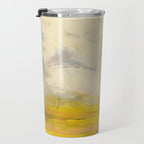 the sky over the fields abstract landscape Travel Mug Gallery Image 3