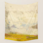 the sky over the fields abstract landscape Wall Tapestry Gallery Image 4