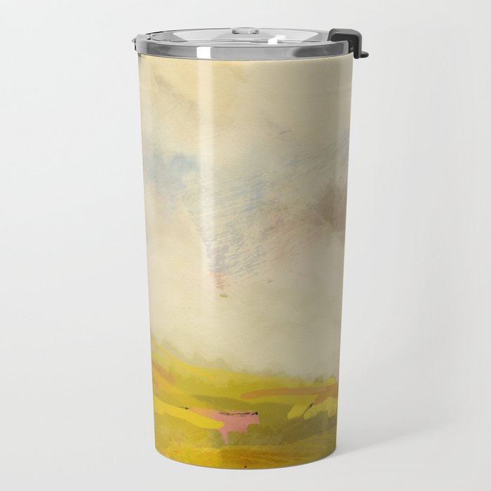 the sky over the fields abstract landscape Travel Mug Gallery Image 2