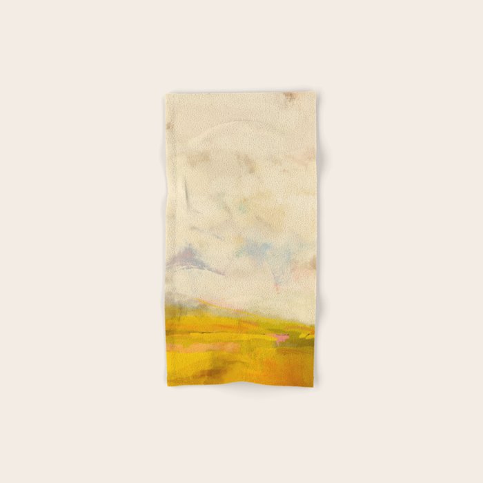 the sky over the fields abstract landscape Bath Towel Gallery Image 1