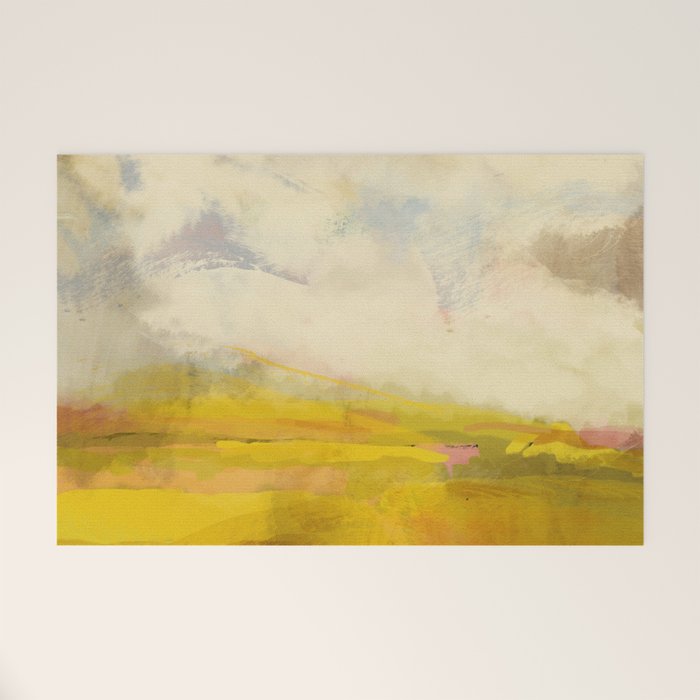 the sky over the fields abstract landscape Welcome Mat Gallery Image 1