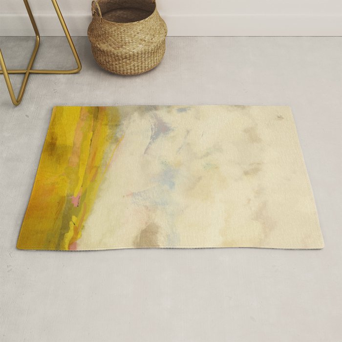 the sky over the fields abstract landscape Rug Gallery Image 1