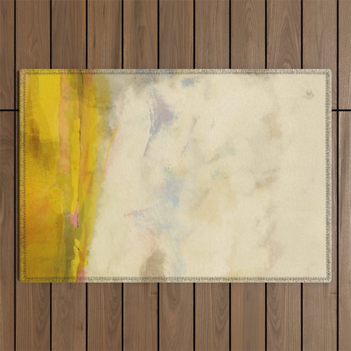 the sky over the fields abstract landscape Outdoor Rug Gallery Image 1