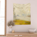 the sky over the fields abstract landscape Wall Tapestry Gallery Image 2
