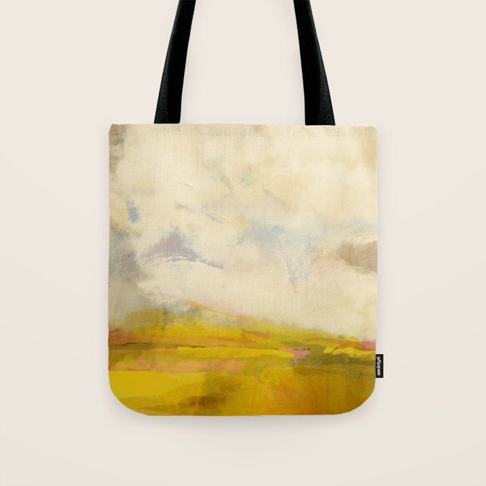 the sky over the fields abstract landscape Tote Bag Gallery Image 1