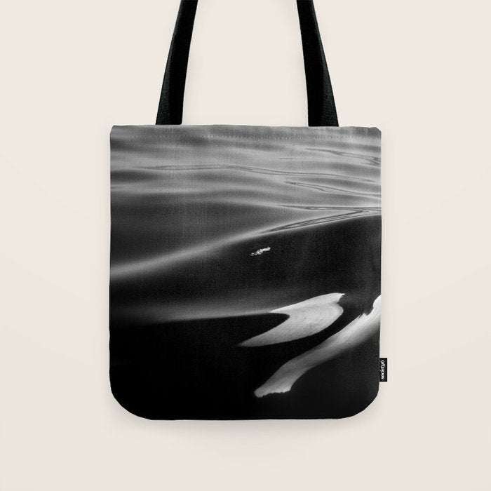 Orca, kill whale whale watching black and white nature photograph - photography - photographs Tote Bag Gallery Image 1