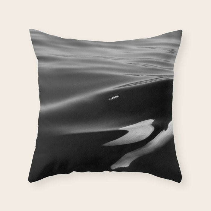 Orca, kill whale whale watching black and white nature photograph - photography - photographs Throw Pillow Gallery Image 6