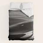 Orca, kill whale whale watching black and white nature photograph - photography - photographs Comforter Gallery Image 6