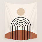 Abstraction_SUN_LINE_BOHEMIAN_LANDSCAPE_POP_ART_1129B Wall Tapestry Gallery Image 4
