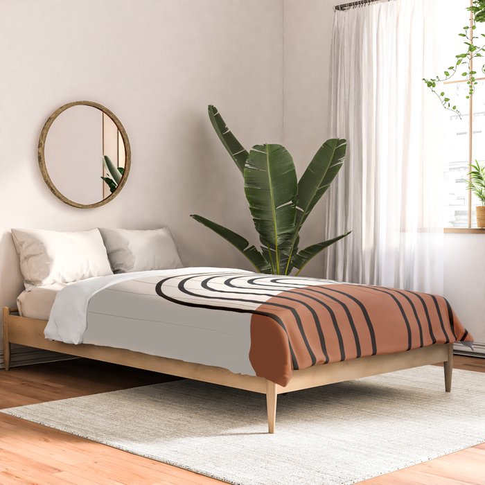 Abstraction_SUN_LINE_BOHEMIAN_LANDSCAPE_POP_ART_1129B Comforter Gallery Image 2