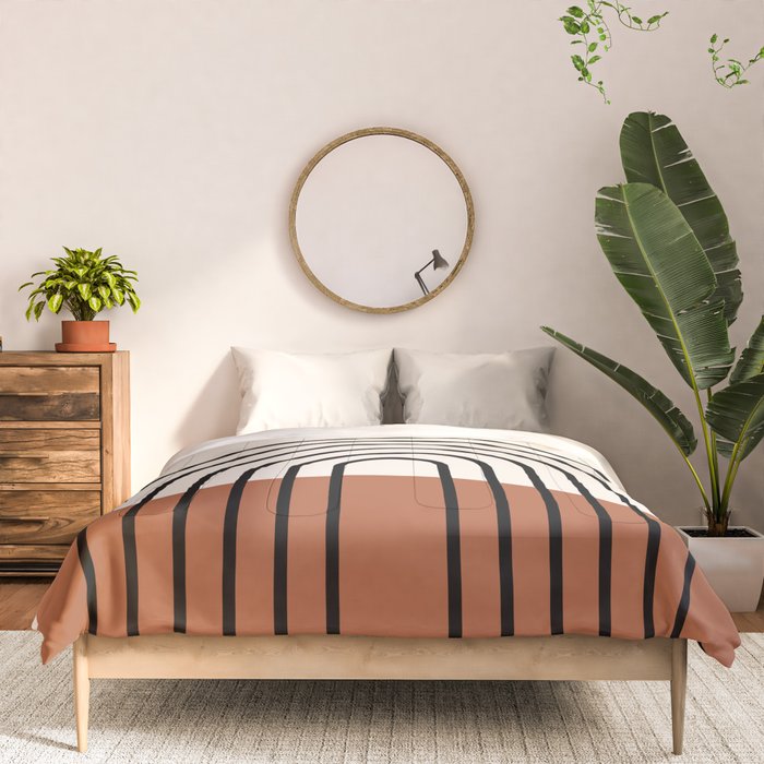 Abstraction_SUN_LINE_BOHEMIAN_LANDSCAPE_POP_ART_1129B Comforter Gallery Image 3