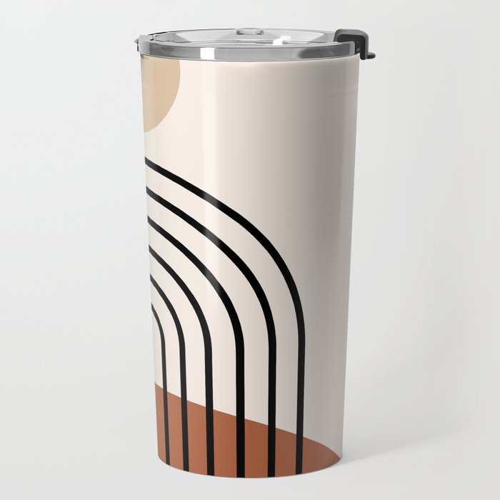 Abstraction_SUN_LINE_BOHEMIAN_LANDSCAPE_POP_ART_1129B Travel Mug Gallery Image 2