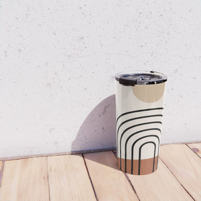 Abstraction_SUN_LINE_BOHEMIAN_LANDSCAPE_POP_ART_1129B Travel Mug Gallery Image 4