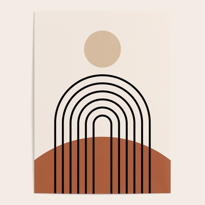 Abstraction_SUN_LINE_BOHEMIAN_LANDSCAPE_POP_ART_1129B Poster Gallery Image 4