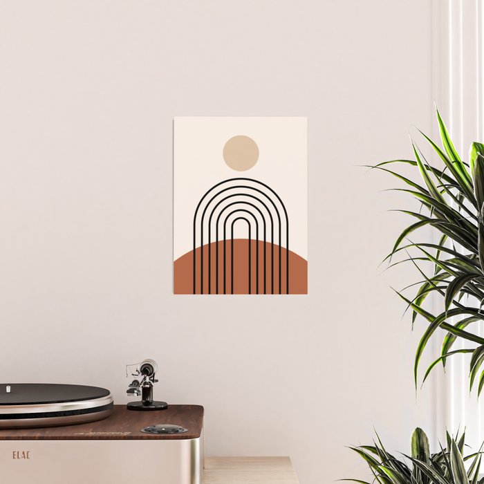 Abstraction_SUN_LINE_BOHEMIAN_LANDSCAPE_POP_ART_1129B Poster Gallery Image 2