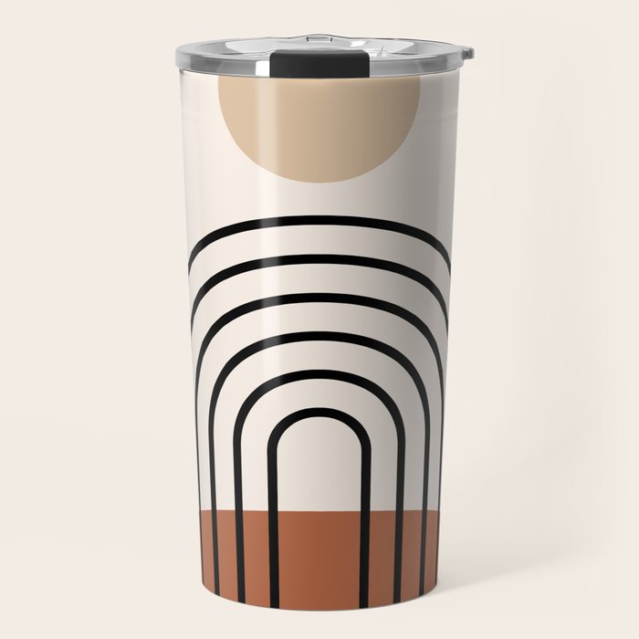 Abstraction_SUN_LINE_BOHEMIAN_LANDSCAPE_POP_ART_1129B Travel Mug Gallery Image 1
