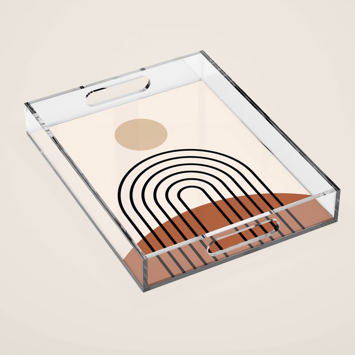 Abstraction_SUN_LINE_BOHEMIAN_LANDSCAPE_POP_ART_1129B Acrylic Tray Gallery Image 1